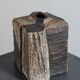 Rare cubist-painted artistic ceramic vase by Gerhard Liebenthron.