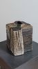 Rare cubist-painted artistic ceramic vase by Gerhard Liebenthron.