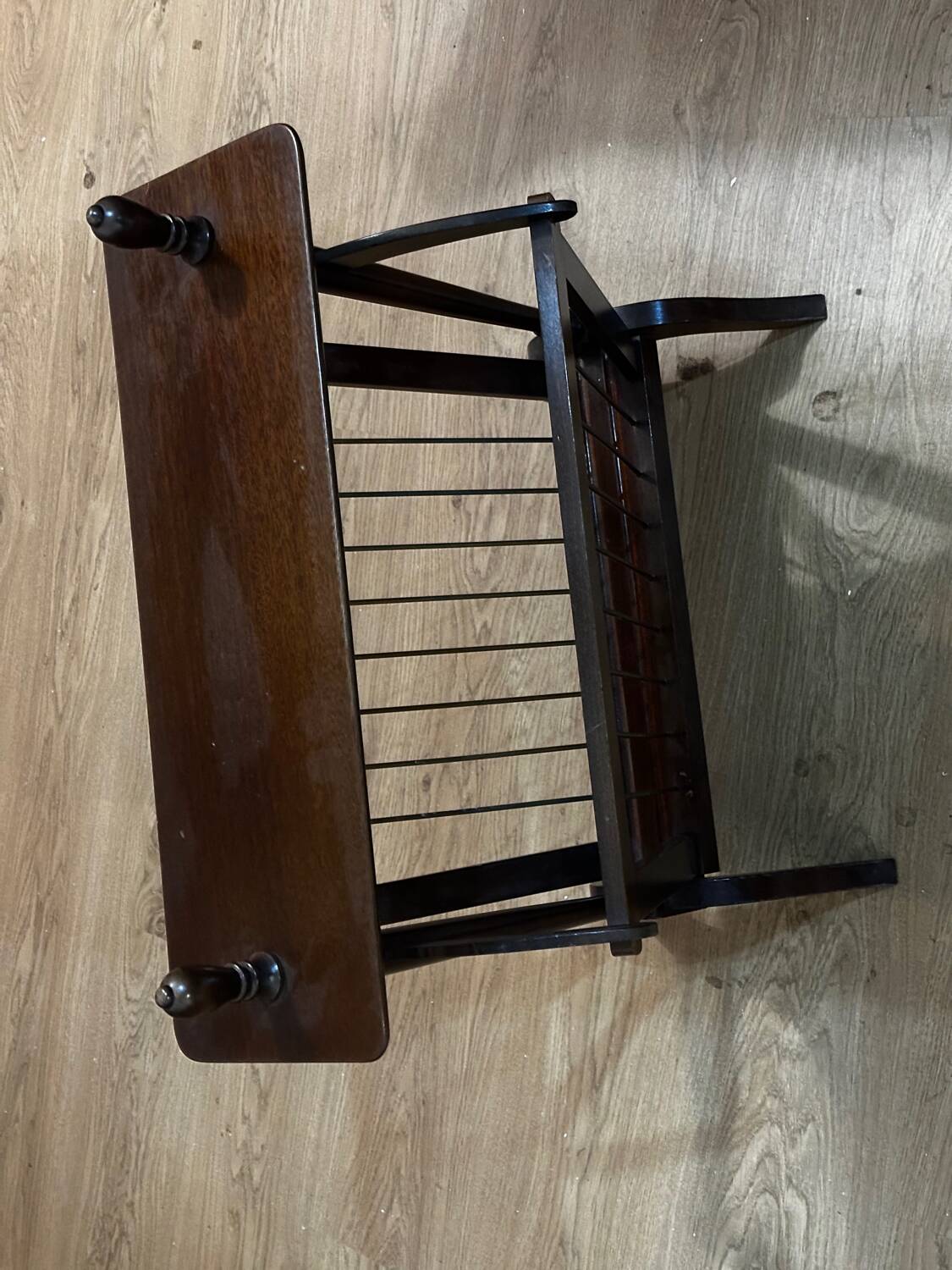 Vintage wooden magazine rack - 1950s-1960s