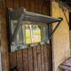 Wooden wall coat rack 4 pateres