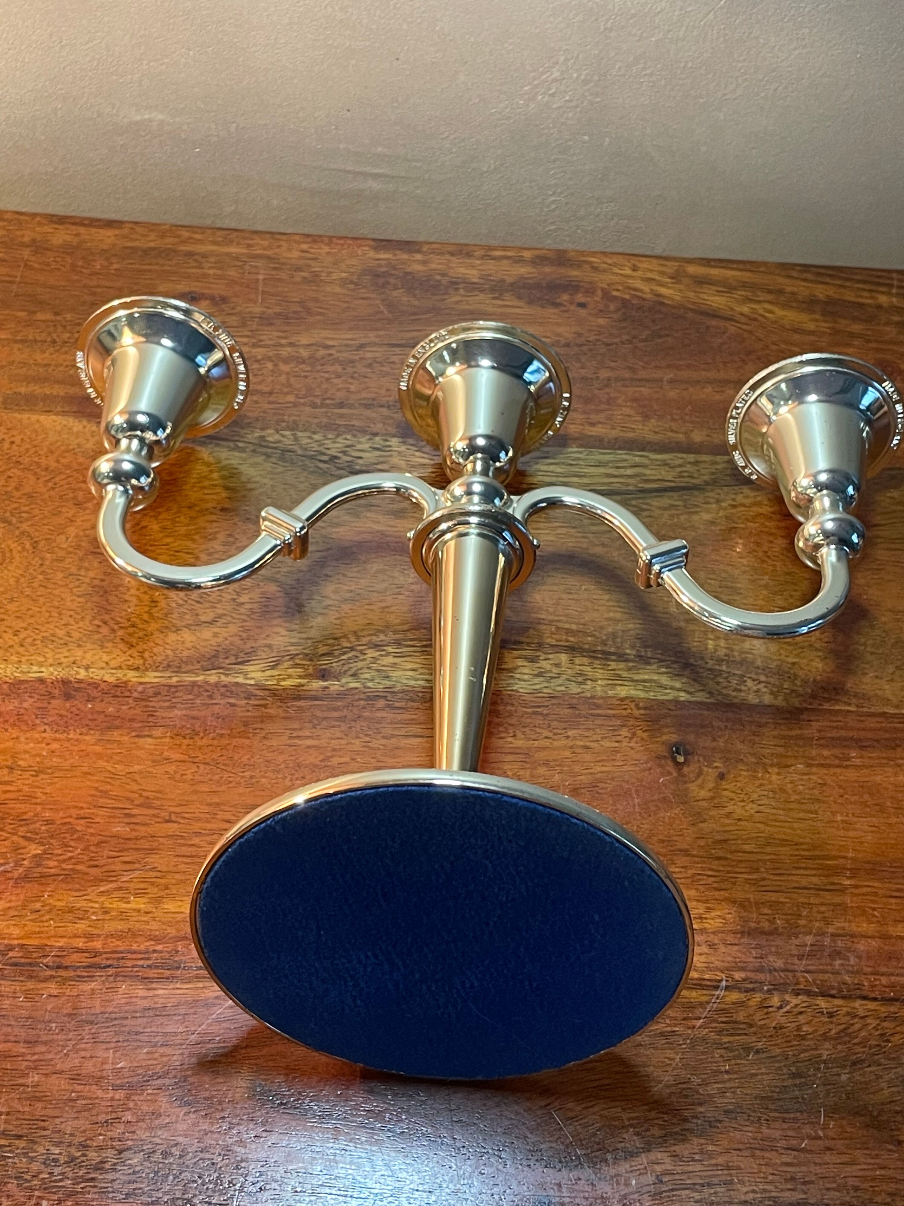 Chandelier 3 branches zinc et silver England