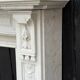 Louis XVI style fireplace in Carrara marble, circa 1880.