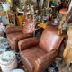 Paire de fauteuils club