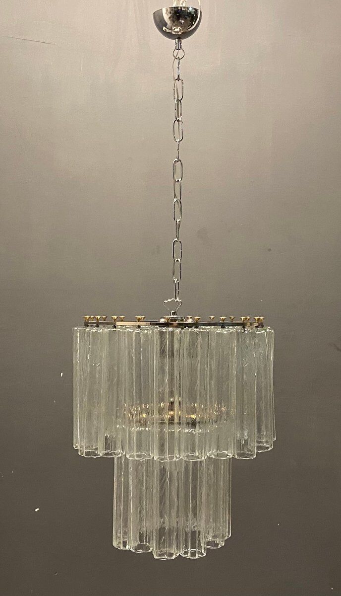 Mid-century italian murano glass tronchi tube lamp