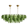 Contemporary Light and Dark Green “Poliedri” Murano Glass Chandelier by Sim