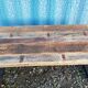 Industrial coffee table with wooden top and metal legs