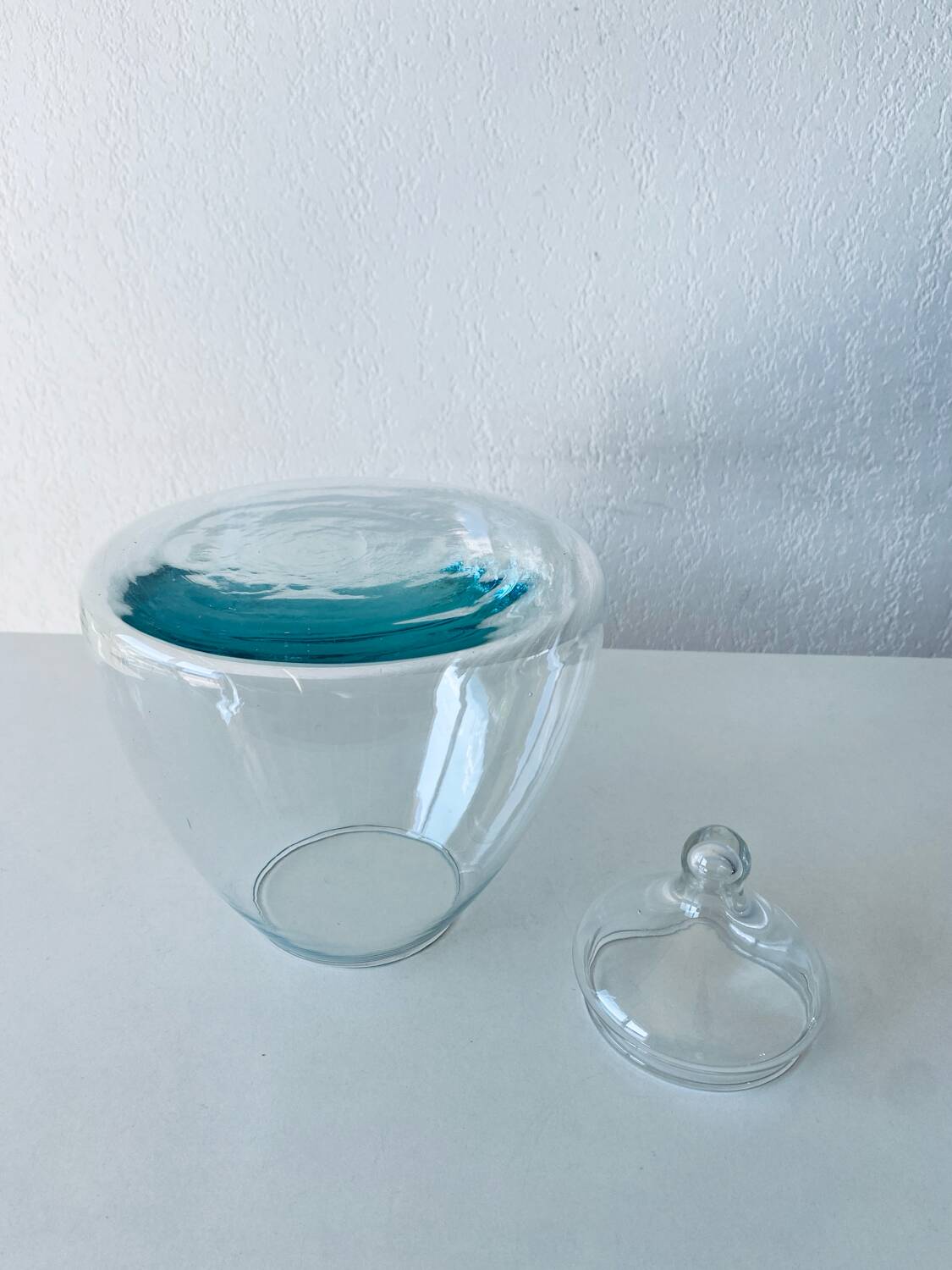 Large glass bottle, apothecary candy box