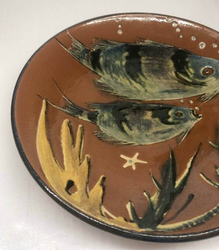 Lluis Puigdemont dish with fish decoration