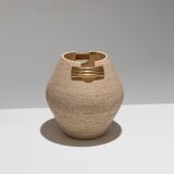 textured ceramic egg-shaped vase, 1940s