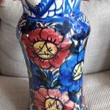 Large vase with floral decoration