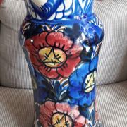 Large vase with floral decoration