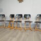 Set of 5 adult Casala chairs 60s