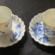 Blue floral cup and saucer by Haviland.