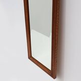 French art deco mirror with carved oak wooden frame, ca. 1930