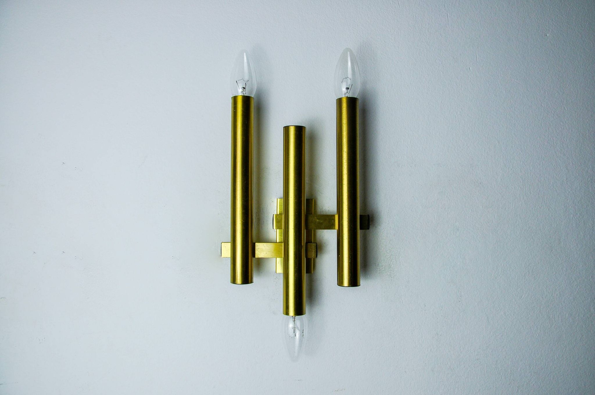 TUBULAR WALL LIGHT FROM MAISON SCIOLARI, 3 LIGHTS, ITALY, 1970