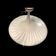 Italian black & white murano glass light pendant