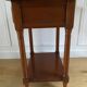 Nightstand, vintage side table with a drawer and a low shelf in solid wood