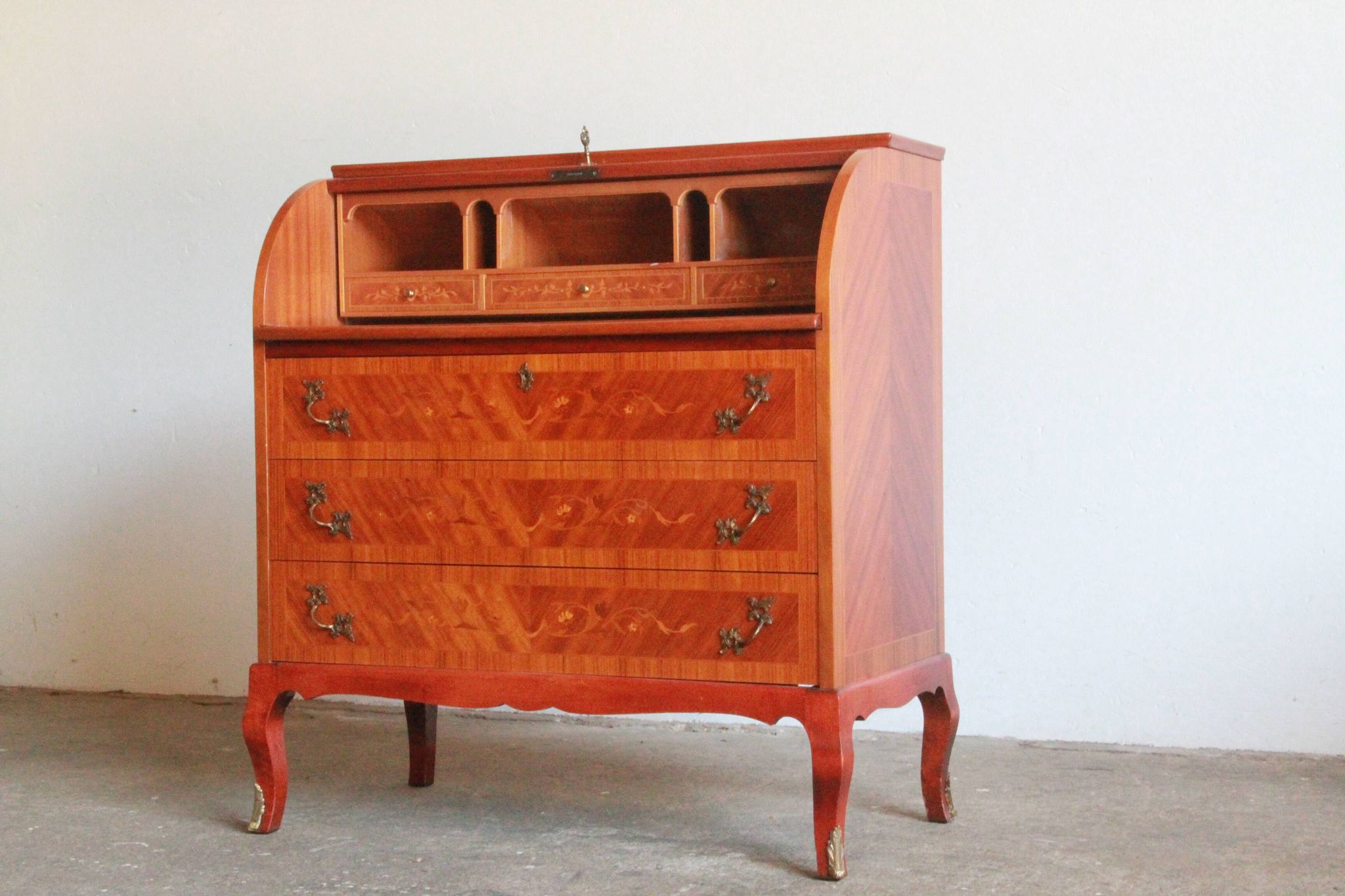 Secrétaire danois Edmund Jørgensen, milieu du 20e siècle, bureau cylindrique.