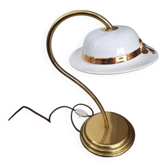 Vintage brass capeline lamp