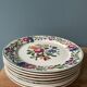 Set of 8 flat plates in Sarreguemines earthenware, model "Rusticana"