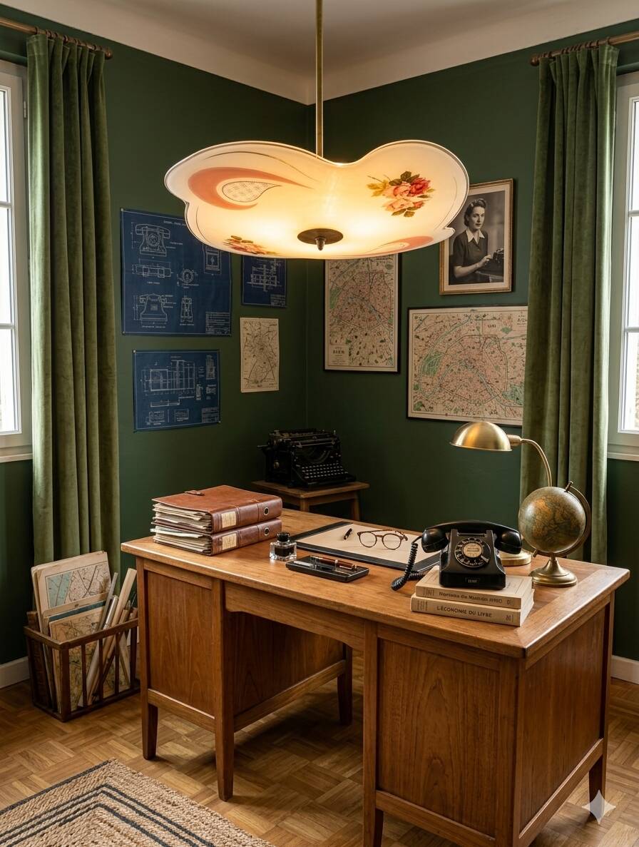 Suspension Mid-Century, Rhodoid, Free Form, Italy, 1950s