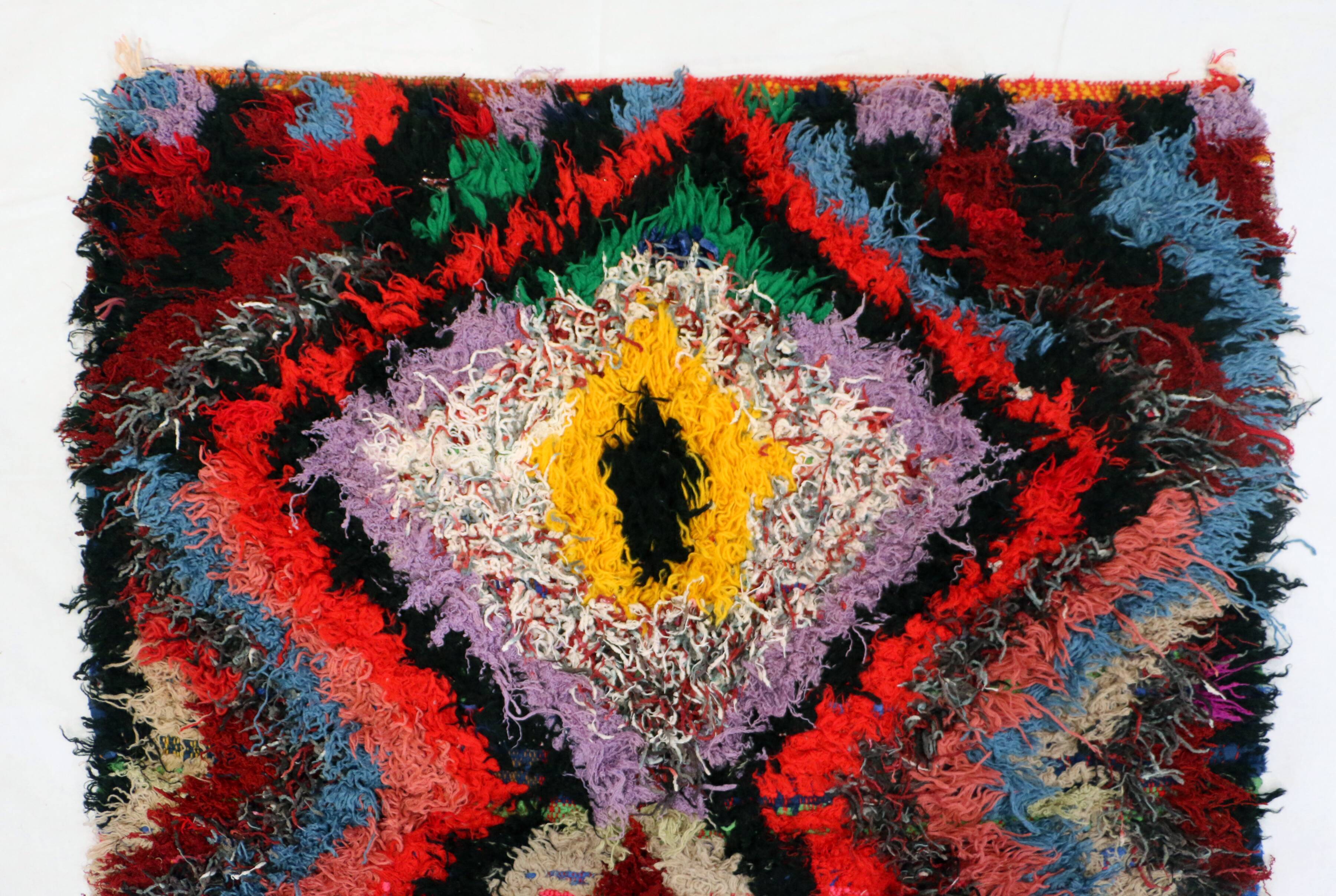 Rug in knots runner corridor Boucharouit - 90x230cm