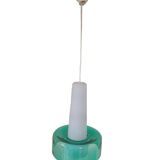 Opaline and glass chandelier