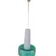 Opaline and glass chandelier