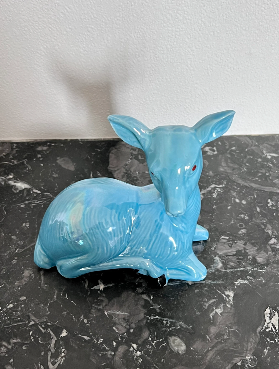 Biche en céramique vintage années 70