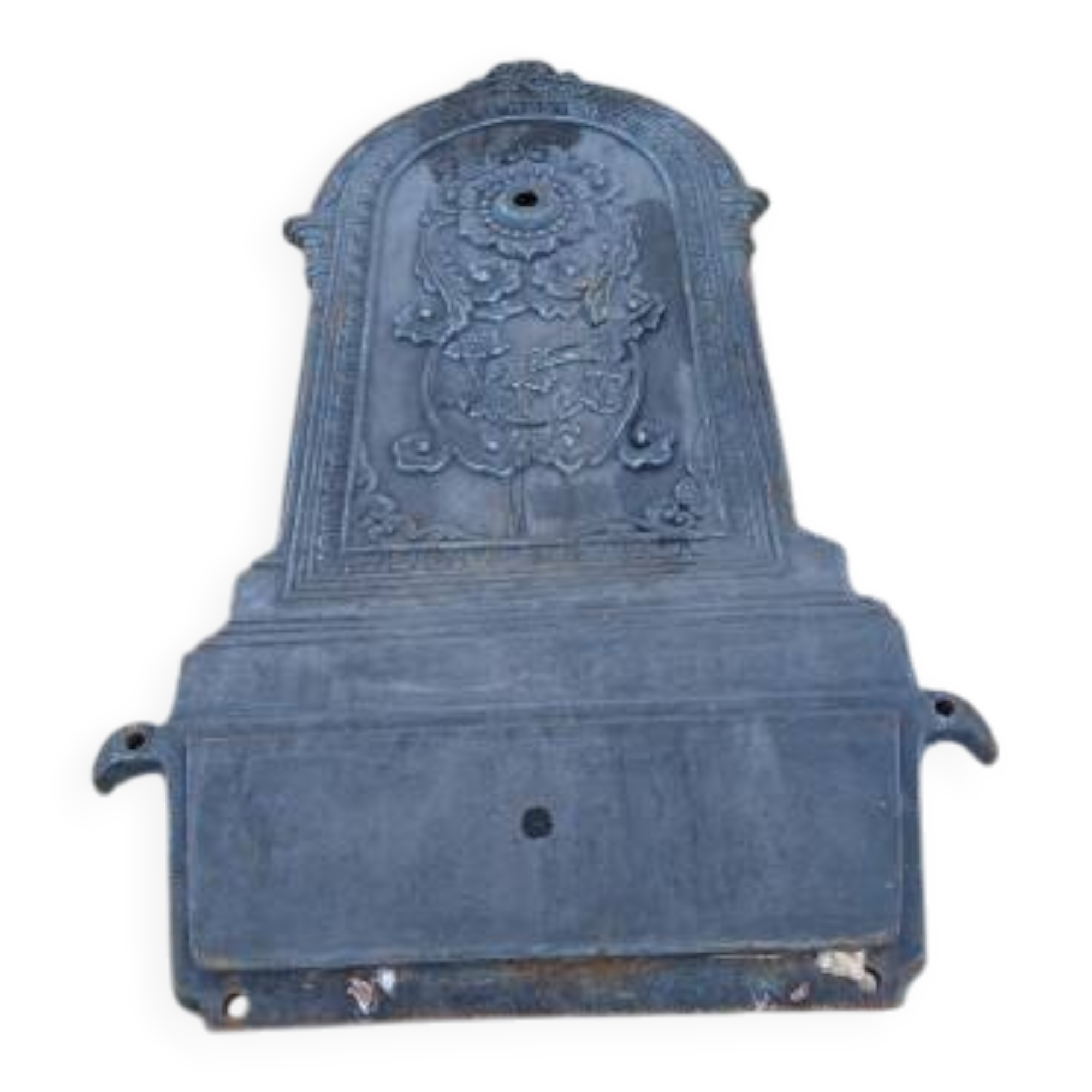 Cast iron fountain plaque