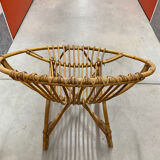Rattan shell armchair