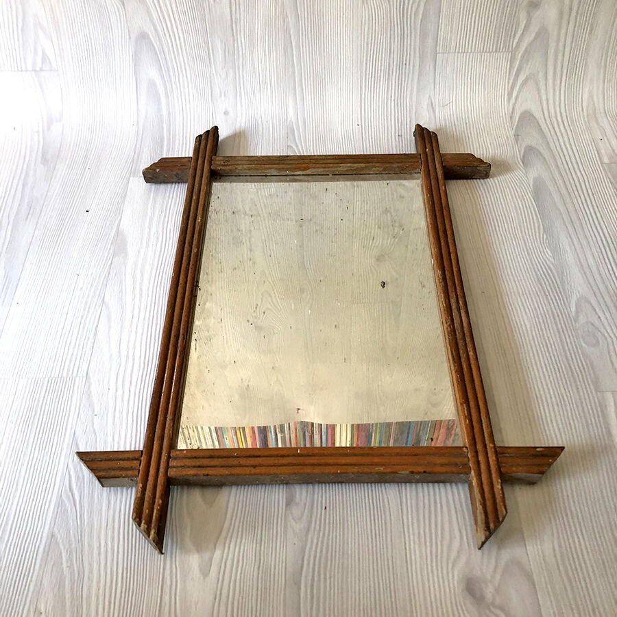 Vintage wooden mirror