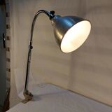 Old conical workshop lamp with vice - 50s