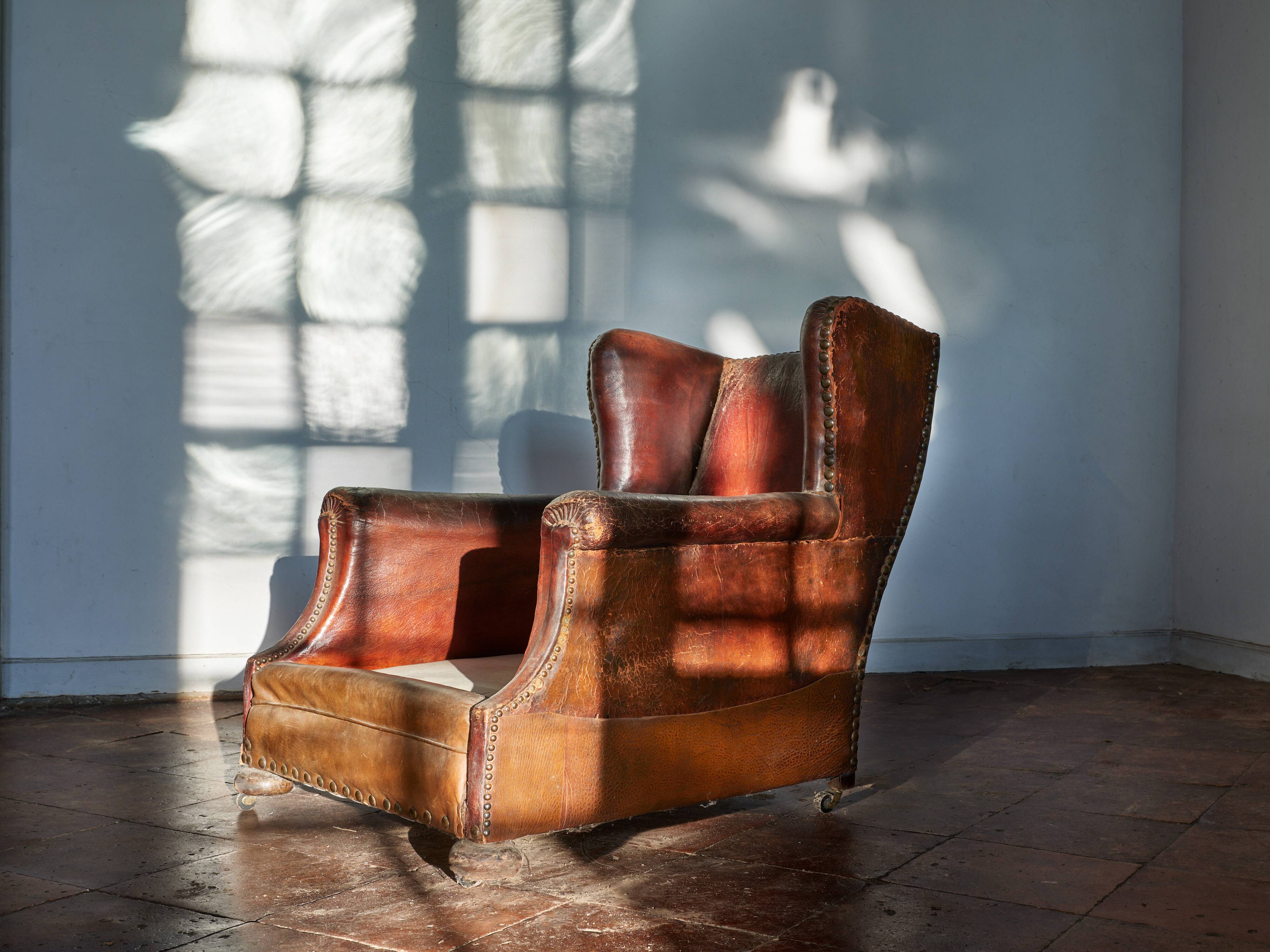 20th century Chesterfield armchairs with wings