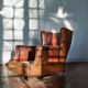 20th century Chesterfield armchairs with wings
