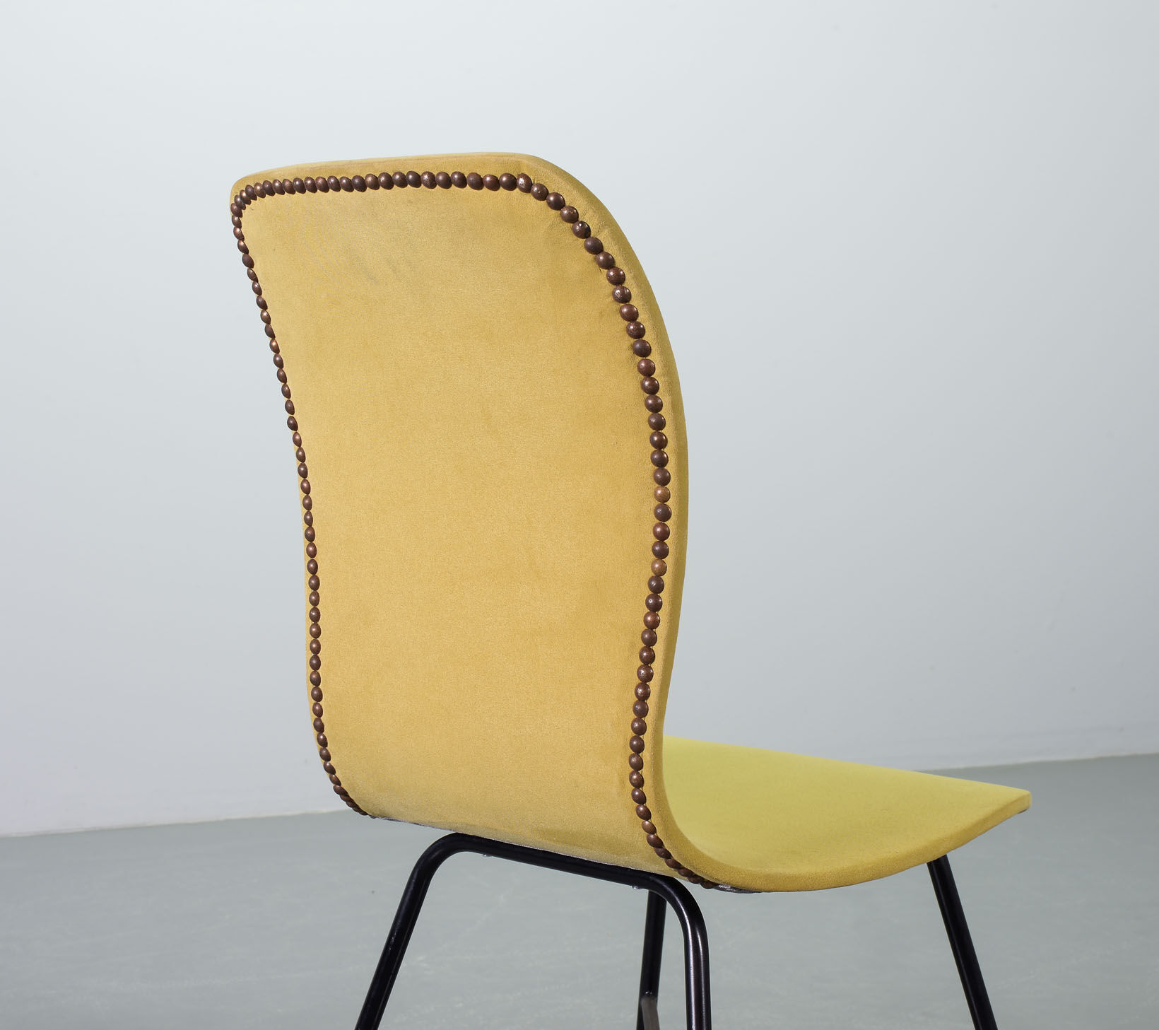 Elegant Italian Midcentury Yellow Side Chair