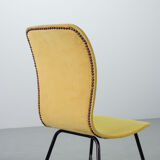 Elegant Italian Midcentury Yellow Side Chair