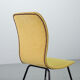 Élégante chaise d'appoint jaune italienne du milieu du siècle