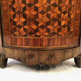 Fully inlaid neck cabinet, eighteenth-century marble top