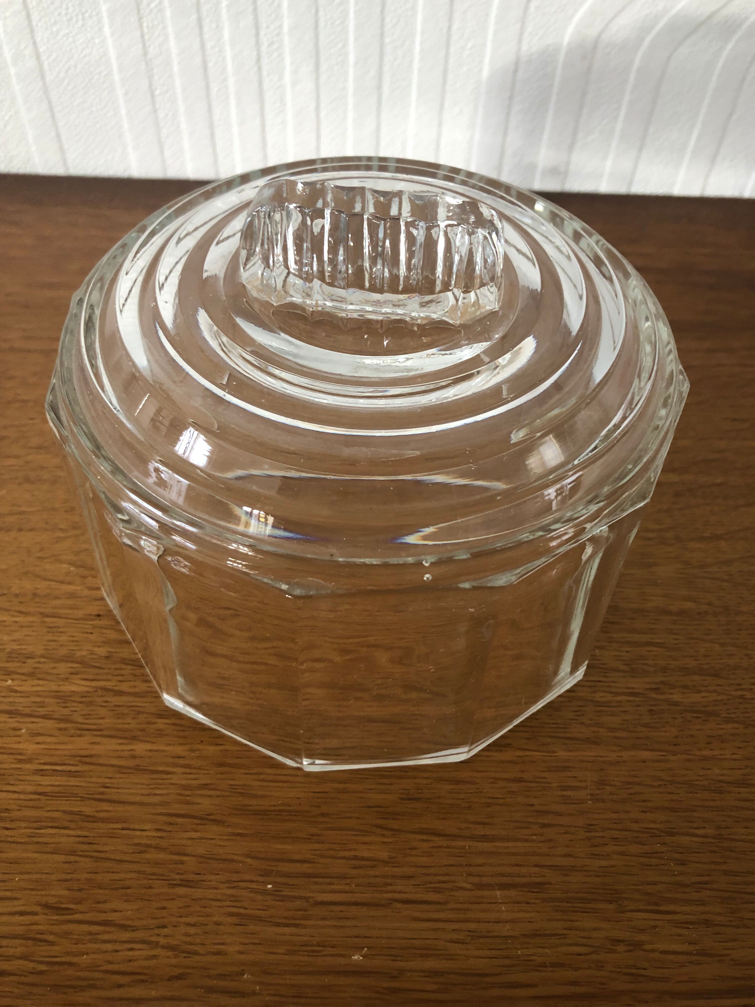 Plateau cloche verre fromage dessert Arcoroc vintage LAB