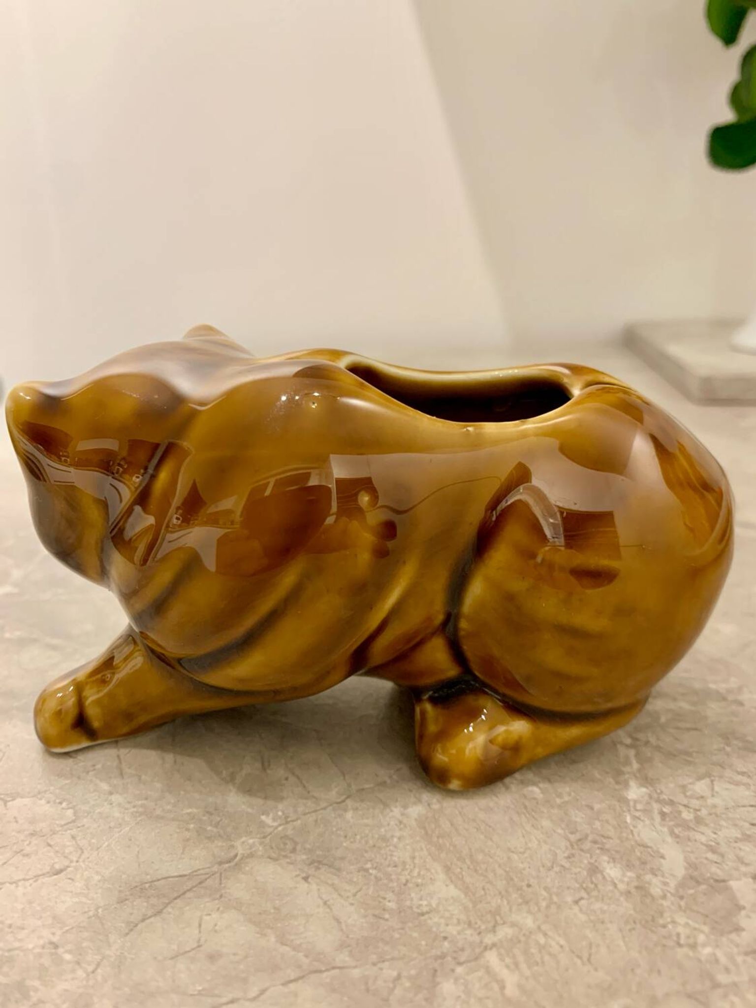 Rare vintage 80s small cat figurine