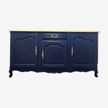 Old sideboard revamped in midnight blue