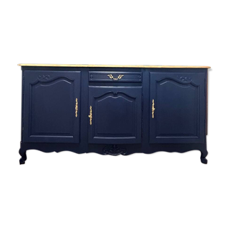 Old sideboard revamped in midnight blue