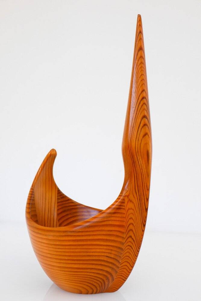 Vintage Swedish wooden bowl by Johnny Mattsson, 1959