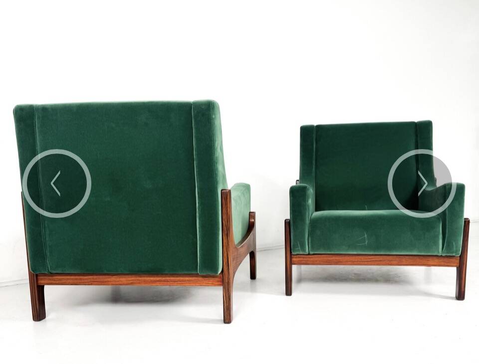 Pair of Mid-Century Italian Armchairs, 1960s