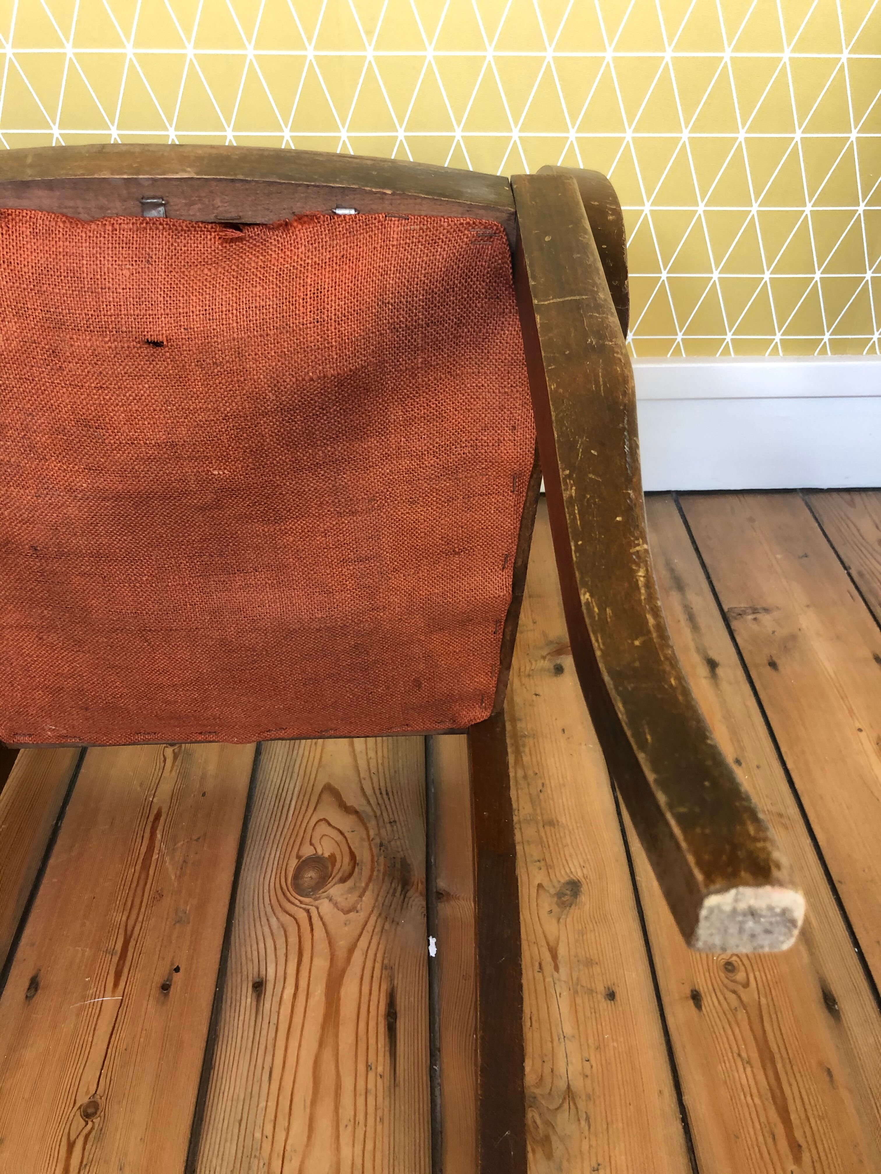 Fauteuil bridge vert années 50