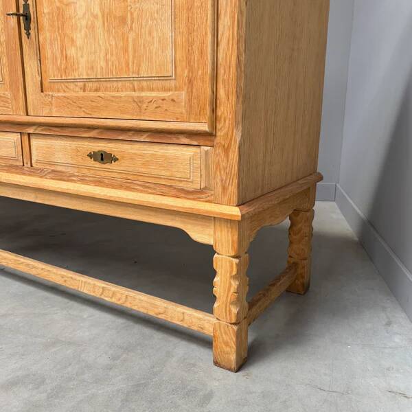 Solid oak sideboard by Henny Kjaernulf, 1960s