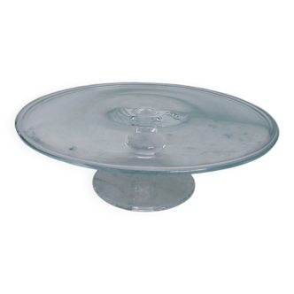 Plat sur pied en verre