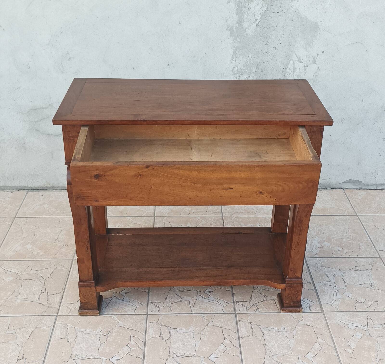 Walnut console restoration