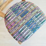 Chaise en bois ancienne tapissée